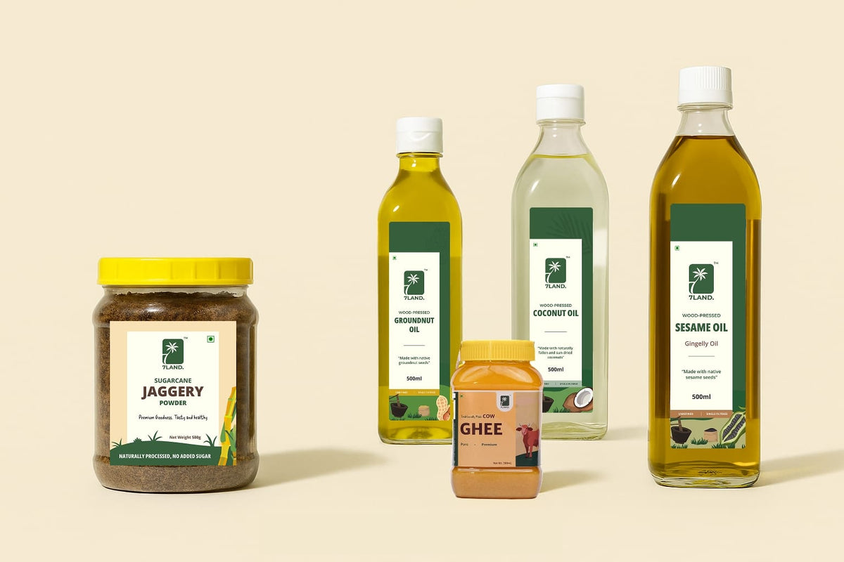 7LAND: Bringing Nature's Goodness to Your Home - Pure Cold-Pressed Oils, A2 Ghee & More from Tamil Nadu