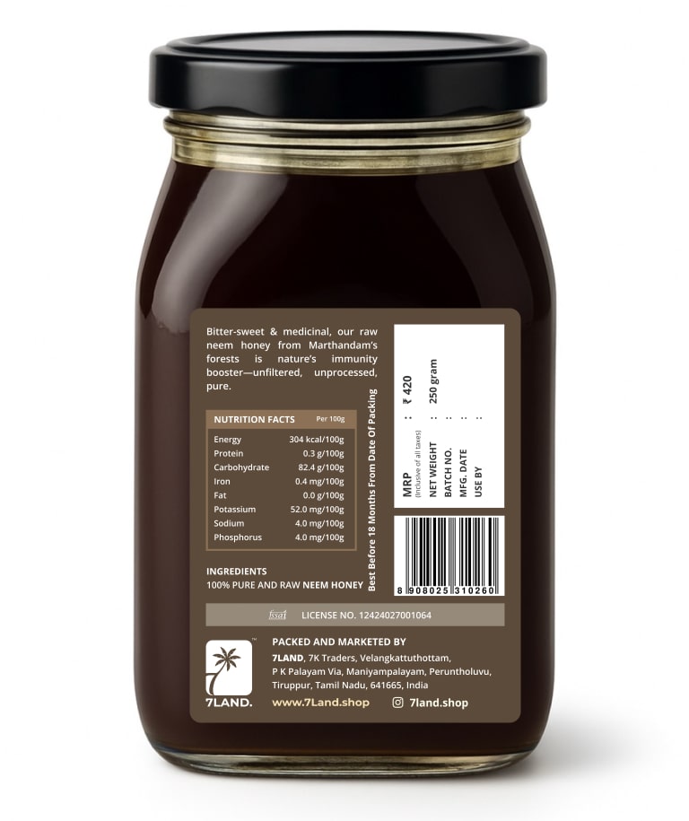 Neem Honey – Raw Herbal Honey – 7LAND