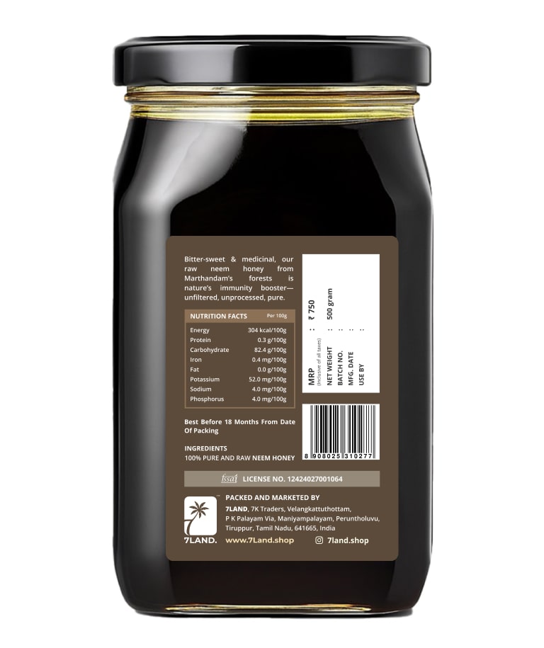 Neem Honey – Raw Herbal Honey – 7LAND