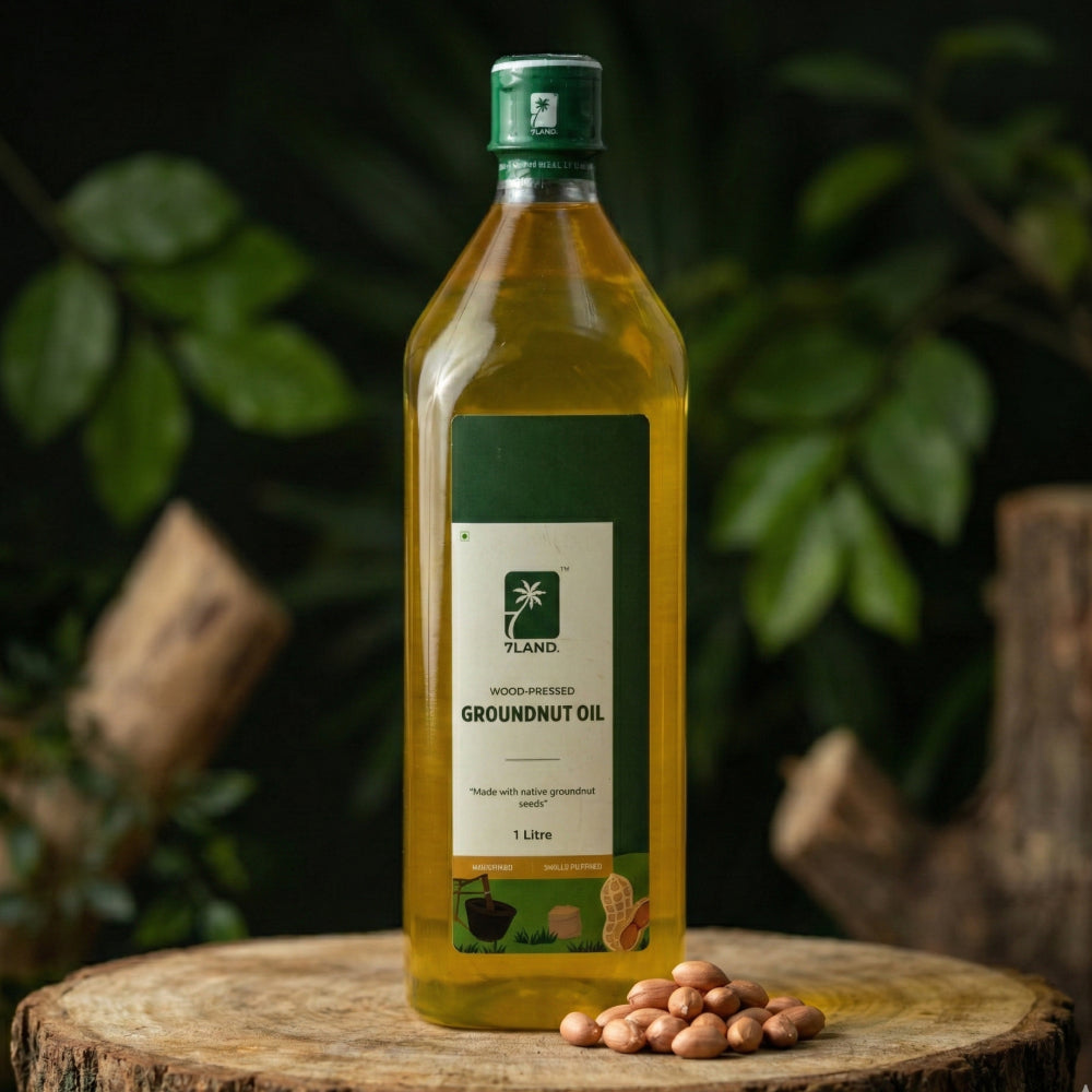 Wood-Pressed Groundnut Oil 1 L – 7LAND