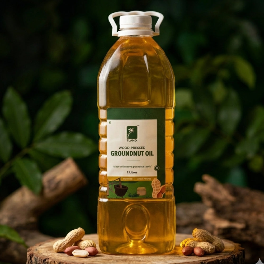 Wood-Pressed Groundnut Oil 2 L – 7LAND